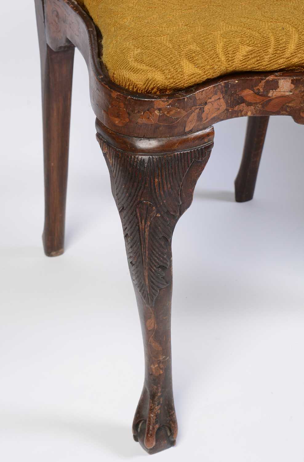 A pair of 18th Century Dutch marquetry dining chairs - Image 7 of 16