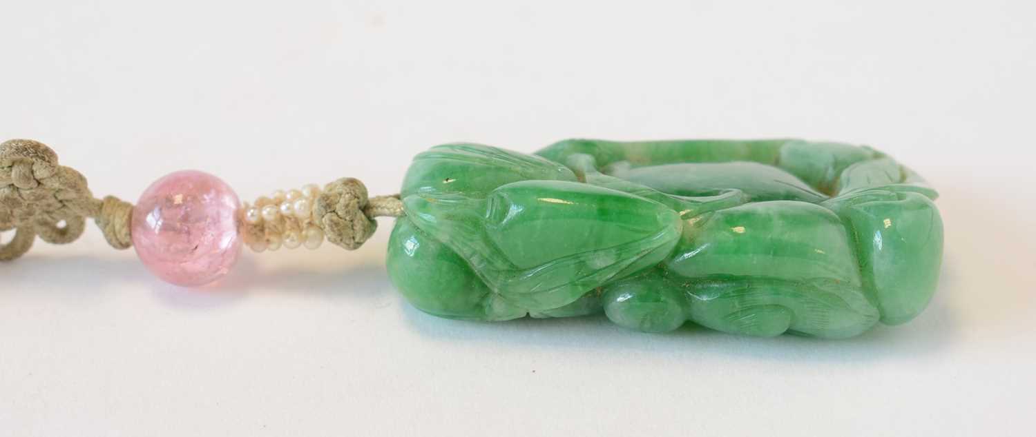 Chinese turquoise figure; jadeite pendant, hardstone cup - Image 26 of 27