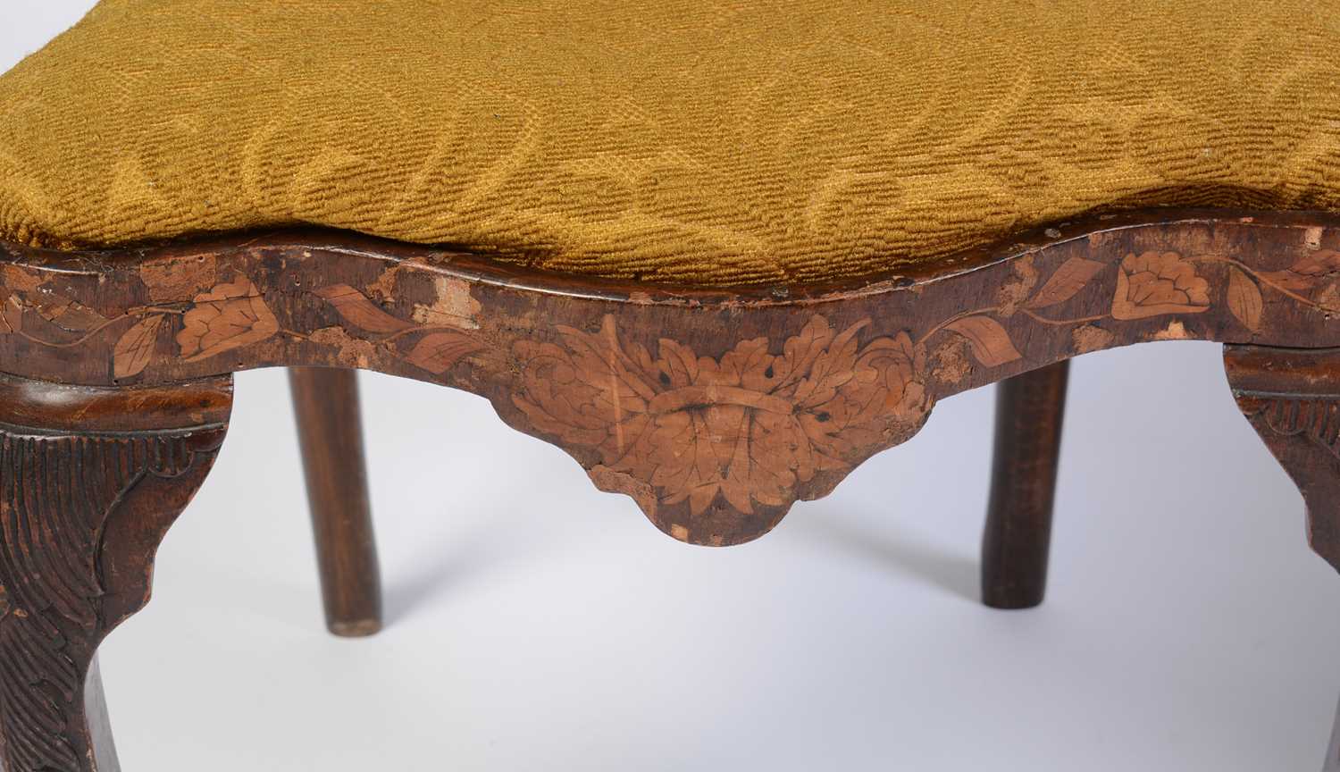 A pair of 18th Century Dutch marquetry dining chairs - Image 6 of 16