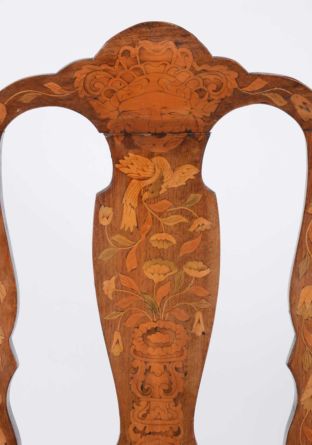 A pair of 18th Century Dutch marquetry dining chairs - Image 3 of 16