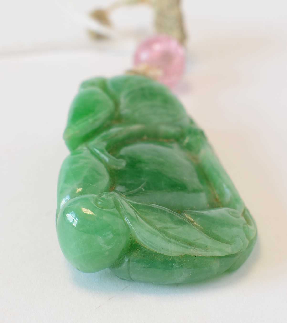 Chinese turquoise figure; jadeite pendant, hardstone cup - Image 27 of 27