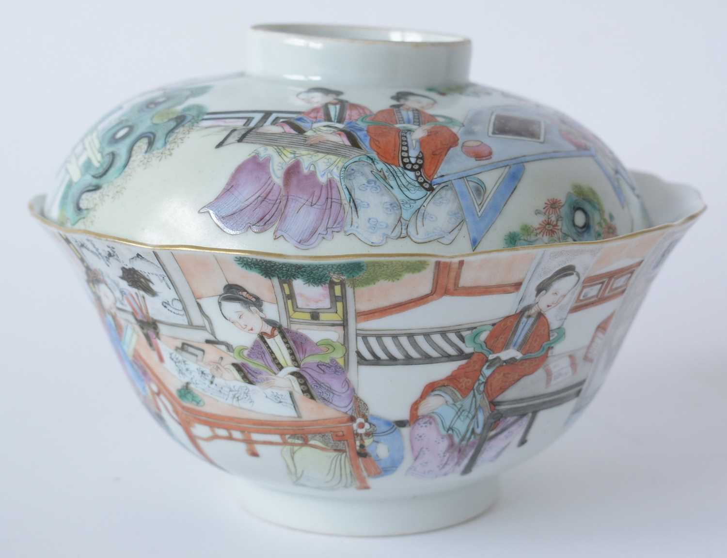 Pair of Chinese bowls and covers - Image 5 of 18