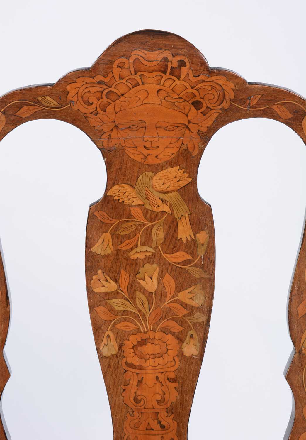 A pair of 18th Century Dutch marquetry dining chairs - Image 2 of 16