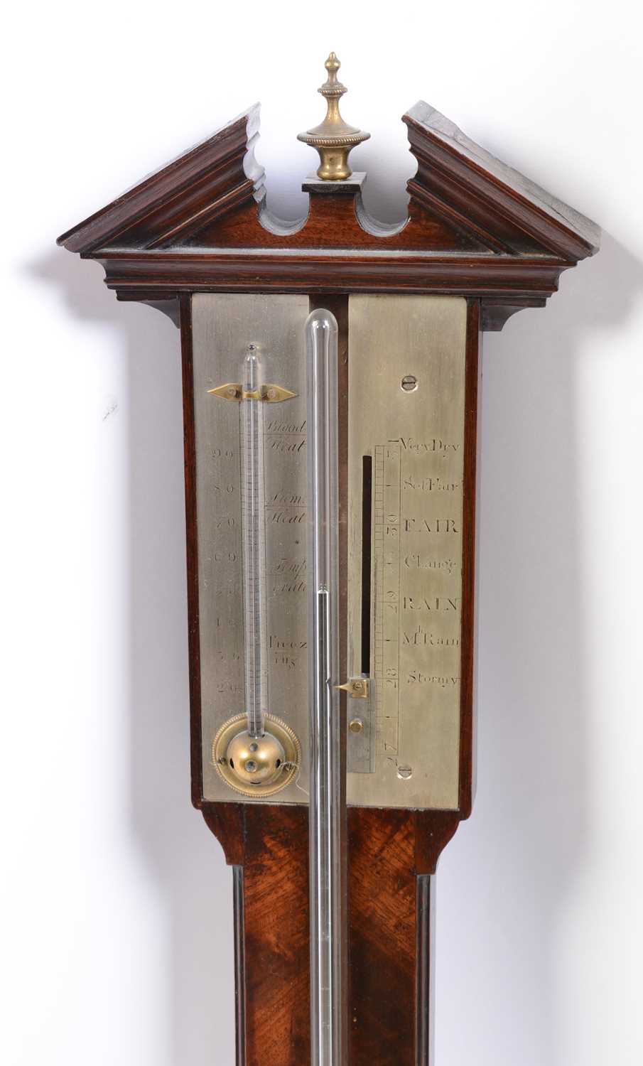 19th Century mahogany stick barometer - Image 2 of 6