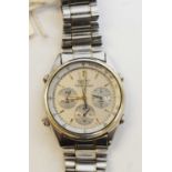 A gentleman's stainless-steel Seiko Quartz Chronograph wristwatch.