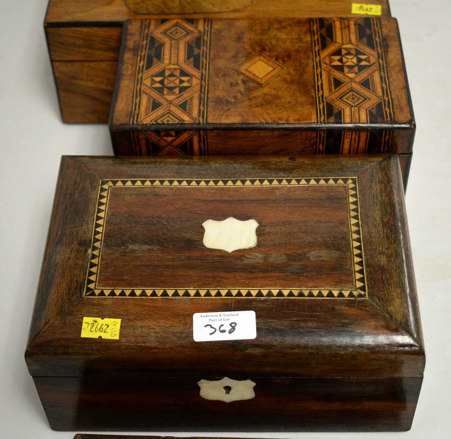 Selection of wooden boxes and a wall plaque - Image 2 of 2