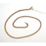 A 9ct yellow gold curb link chain necklace.