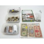 Selection of coins and banknotes