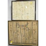 Two 18th Century style road maps