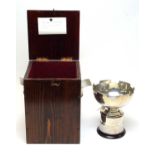 A George V silver golf trophy.