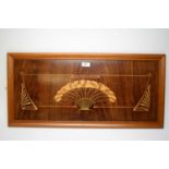 Art Nouveau style inlaid rectangular wall plaque