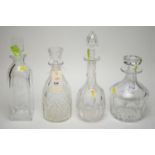 Orrefors glass decanter and stopper and three others