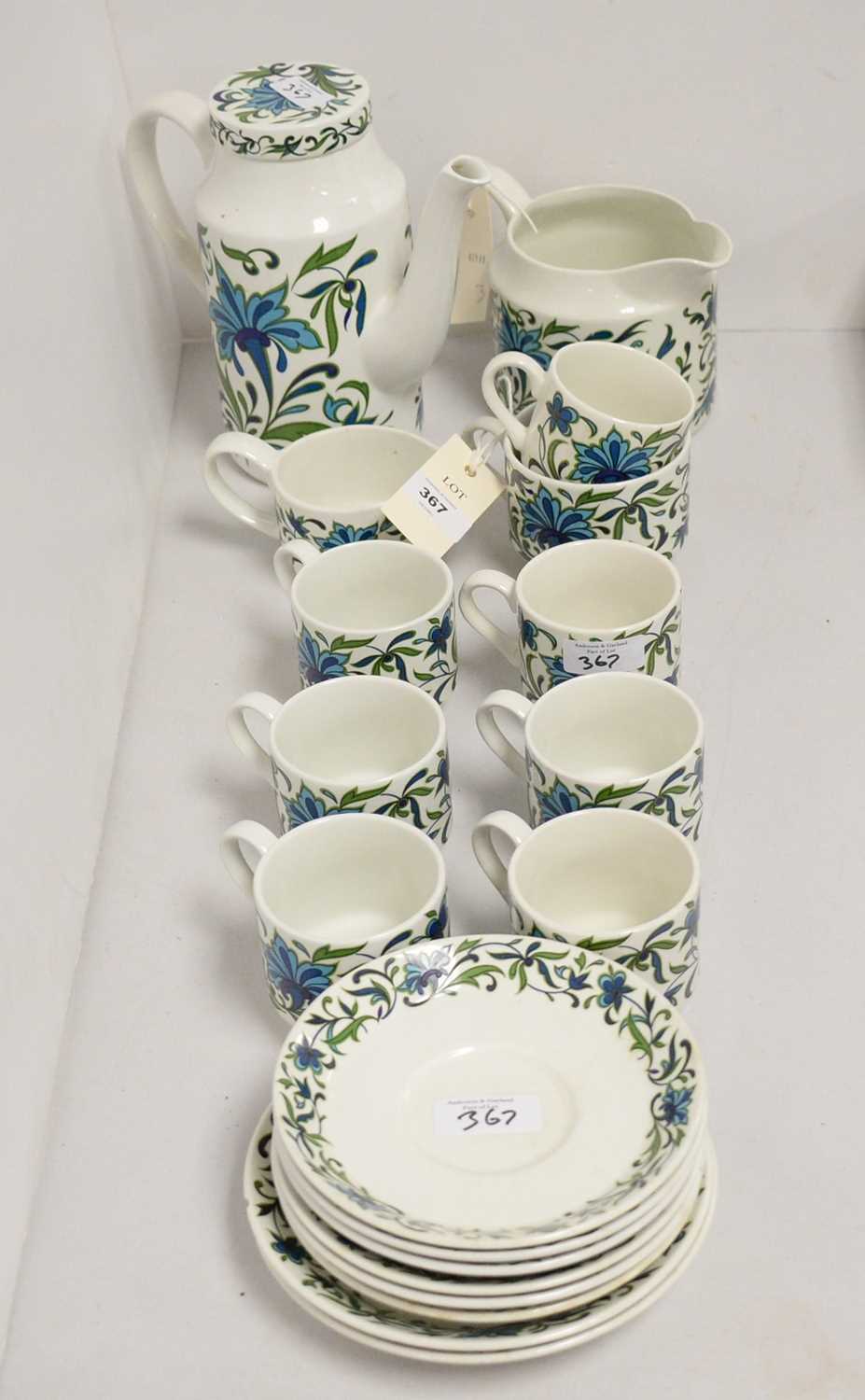 Staffordshire 'Midwinter' part coffee service