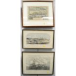 Group of three Newcastle interest engravings