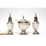 Victorian silver condiments by Elkington and Co.