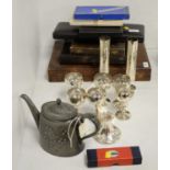 A selection of silver plated ware