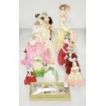 Selection of ceramic figures of ladies including Royal Doulton and Coalport