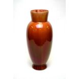 A Linthorpe orange flambe vase