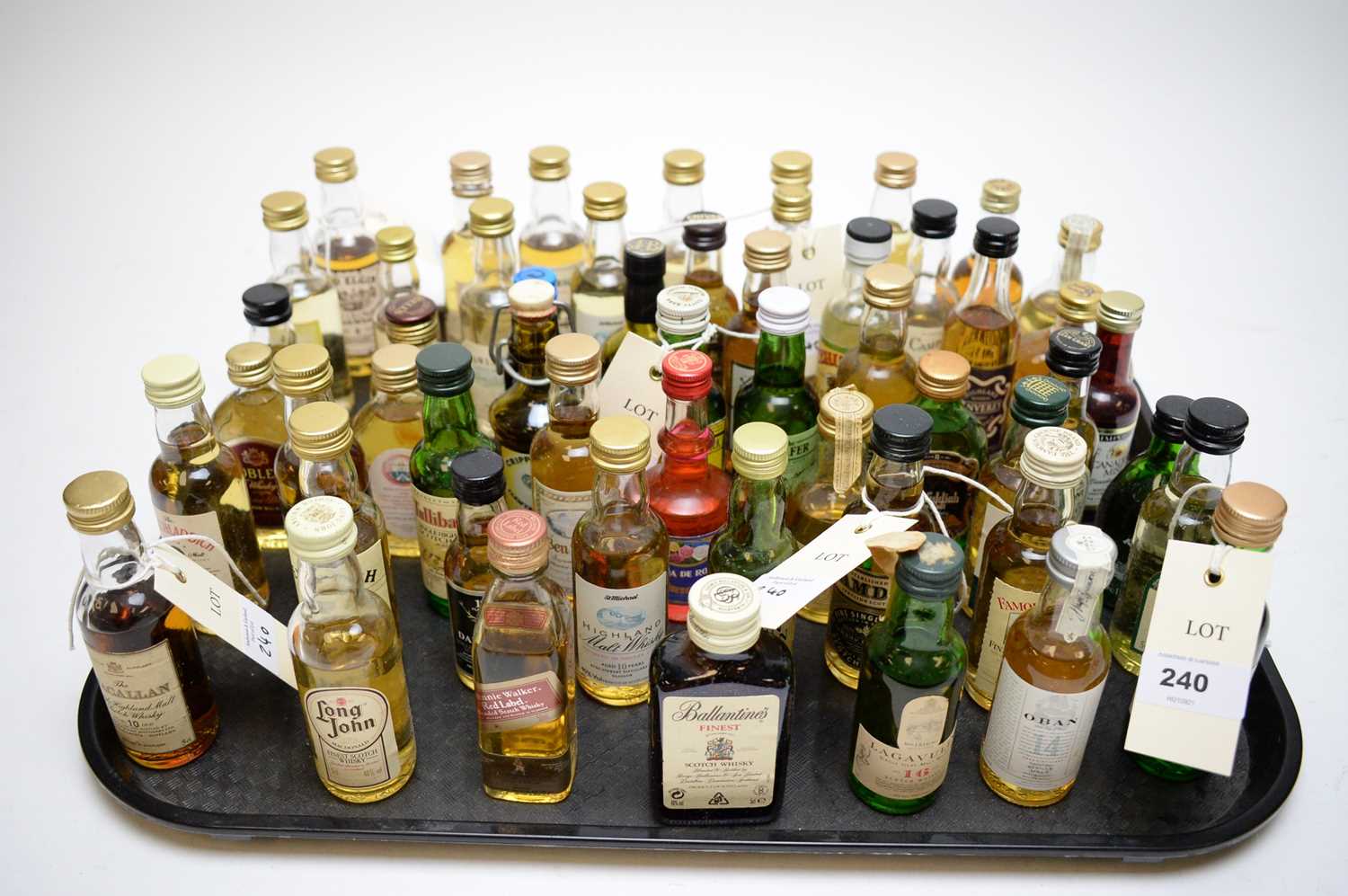 Selection of whisky miniatures