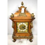 Late 19th Century walnut cased mantel clock