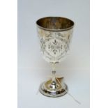 A Victorian silver chalice.
