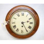 A mahogany cased single fusee wall clock