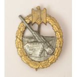 WWII Kriegsmarine Naval Coastal Artillery War badge