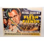 British quad movie poster for "The Flesh and the Fiends"