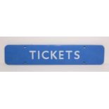 British Railways (BR) Scottish Tickets sign,