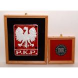 Polish Railways and Deutsche Reichsbahn plaques