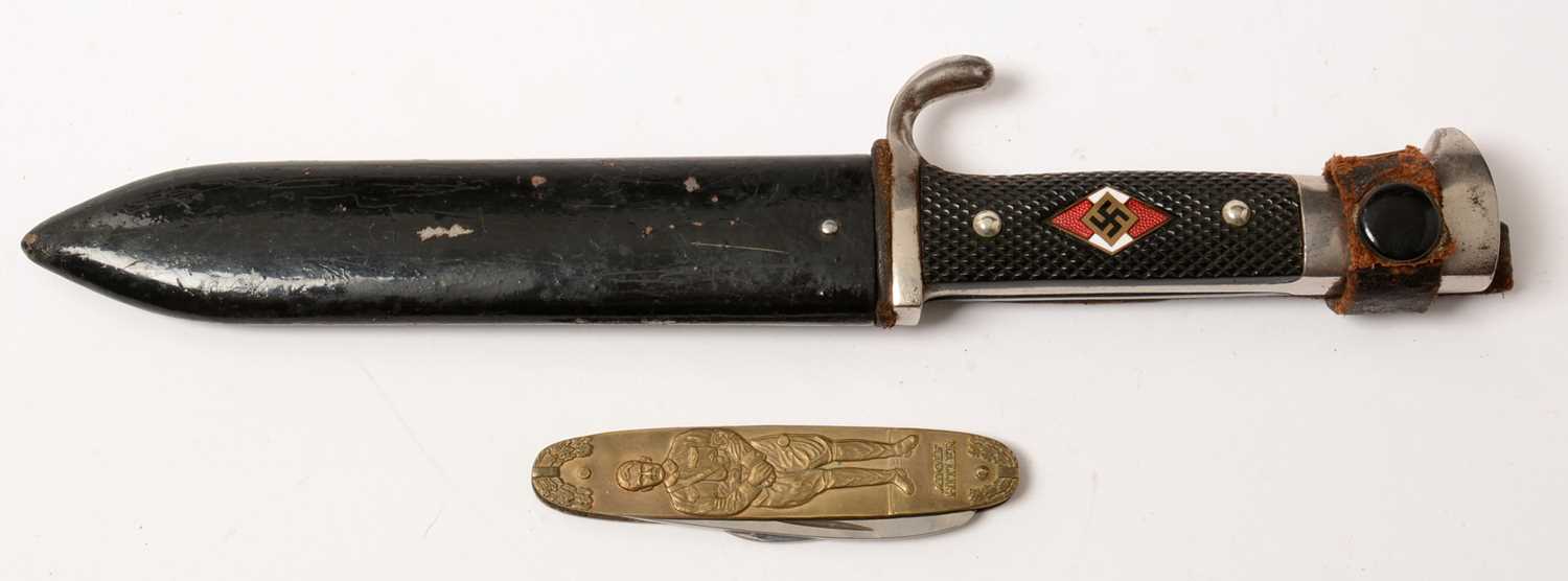 Reproduction Hitler Youth knife and pocket knife