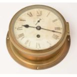 A Sestral brass cased ships clock,