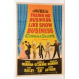 British movie poster for "There's No Business Like Show Business"