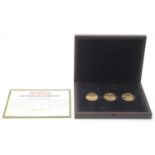 The Centenary of the First World War three coin gold set