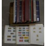 Large quantity of world stock stamps in various stock books.
