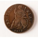 Charles II, farthing, 1673