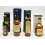 Dalwhinnie, Talisker, Bushmills and Glenfiddich Whisky.