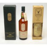 Connoisseurs Choice Millburn Distillery; and Lagavulin Single Islay Malt Whisky.