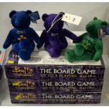 Three Buffy The Vampire Slayer board games and three Buffy bears