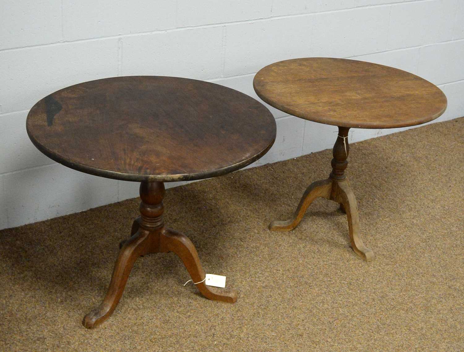 Two tripod tables. - Image 2 of 2