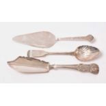 Antique silver flatware by Newcastle and other silversmiths.