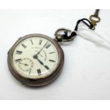An H. Samuel "Accurate" silver cased pocket watch.