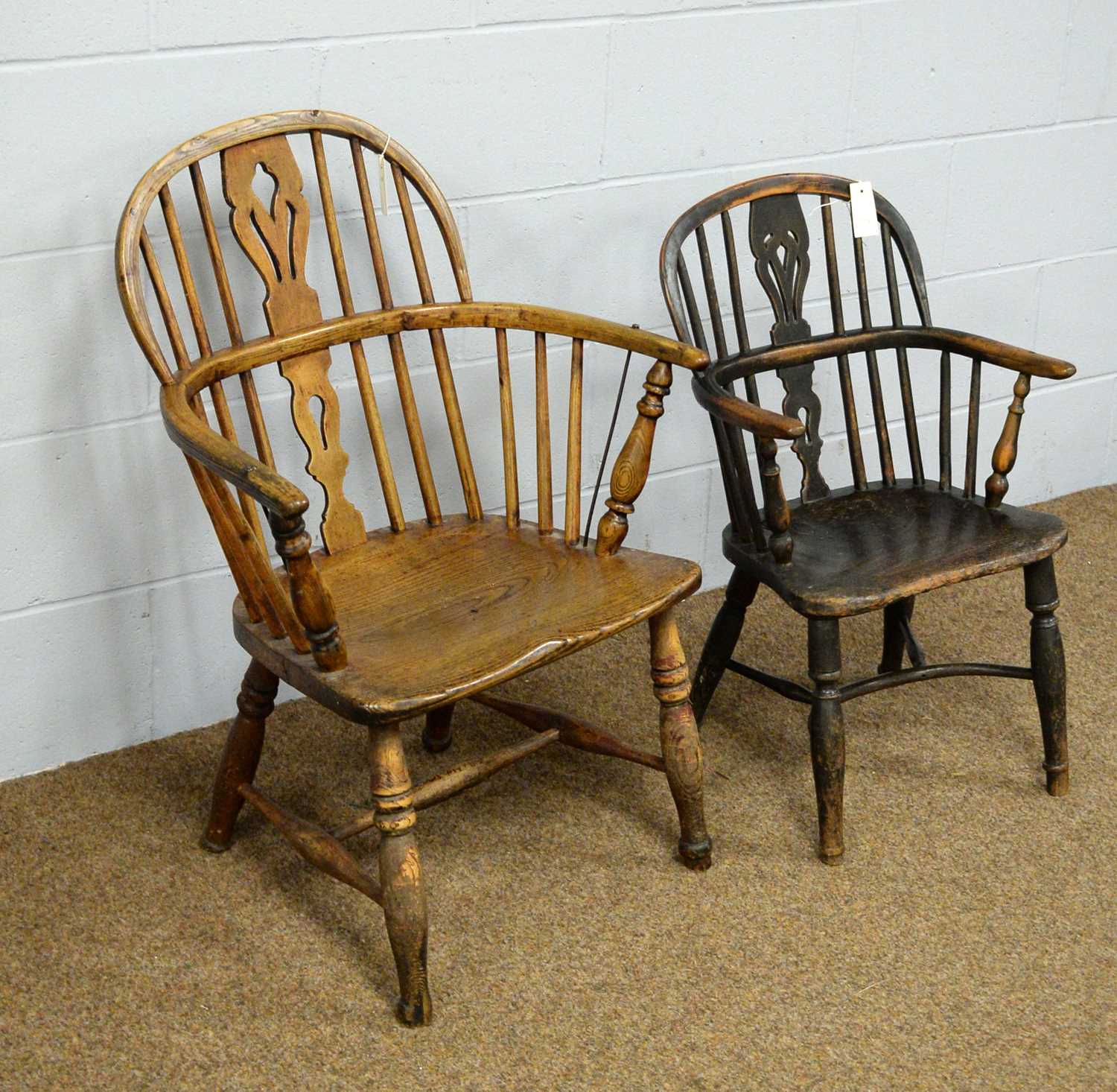 Windsor chair; and a child's Windsor chair. - Image 2 of 2