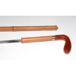 20th century bamboo swordstick