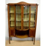 An Edwardian mahogany display cabinet.