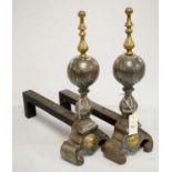 Pair of late 18th/early 19th Century fire andirons