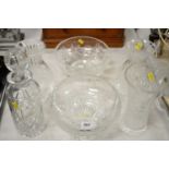 Selection of cut glass ware