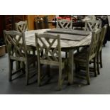 A 20th Century group of garden furniture by Lister.