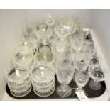Selection of cut glass ware