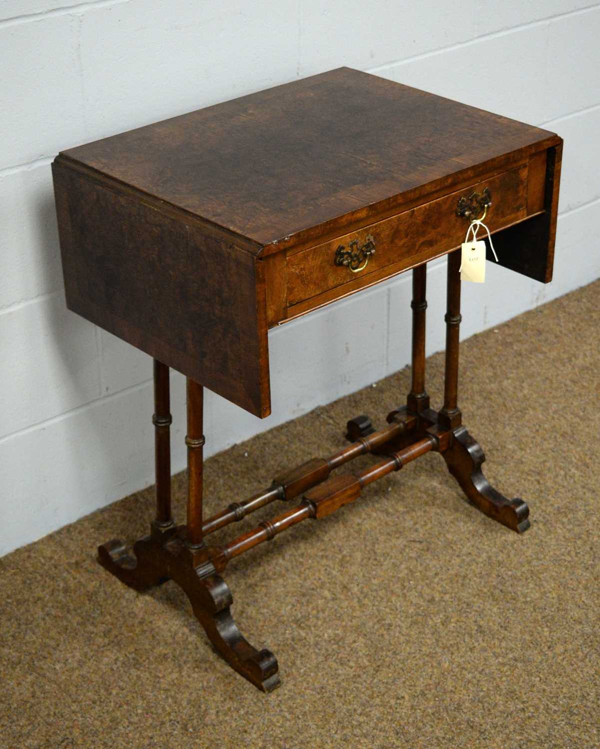 A 20th Century walnut side table. - Image 2 of 2